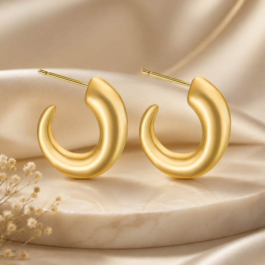 Boucles d’oreilles simple doré