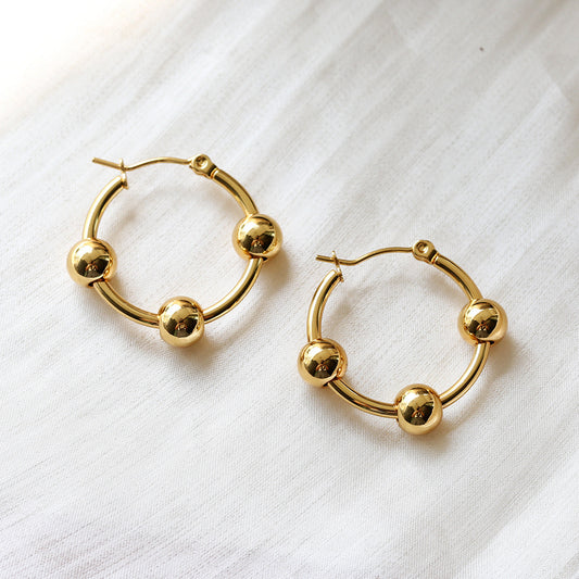 Boucles d’oreilles rondes doré
