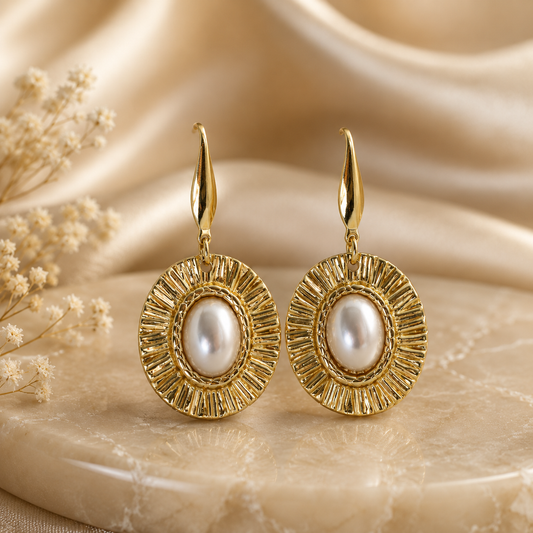 Boucles d’oreilles doré soleil