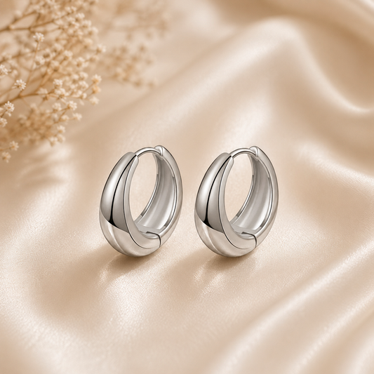 Boucles d’oreilles argenté Céline