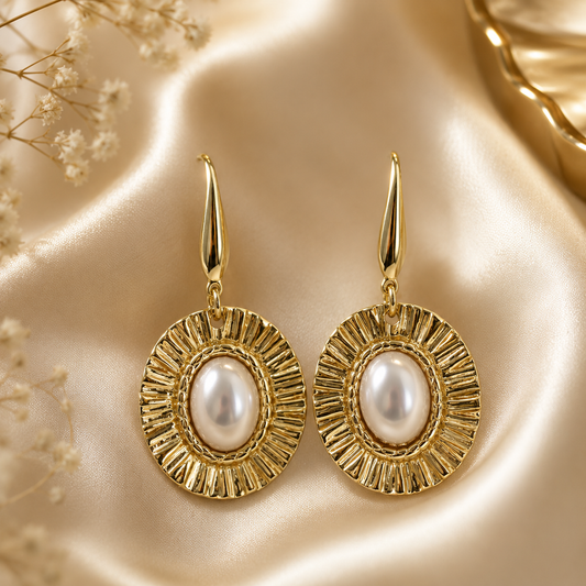 Boucles d’oreilles doré soleil